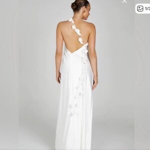 Meshki- Rebecca one shoulder Elegant White maxi dress